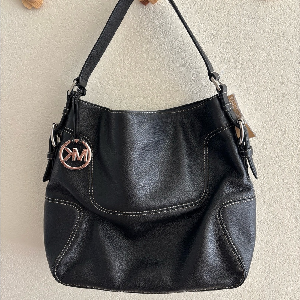 Michael Kors Black Leather Shoulder Bag